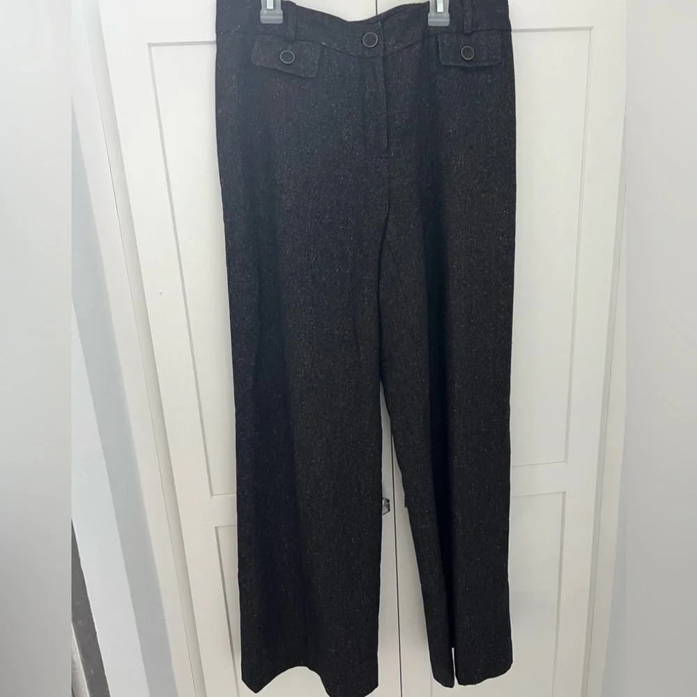 Ann Taylor LOFT Suit Women Dark Brown Tweed Wool Blazer and Pants Size 6 - Picture 8 of 16